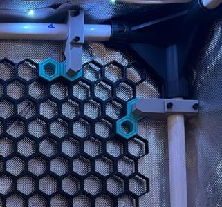 Honeycomb Wall Storage Pole Clips 0.65" (16.5mm)