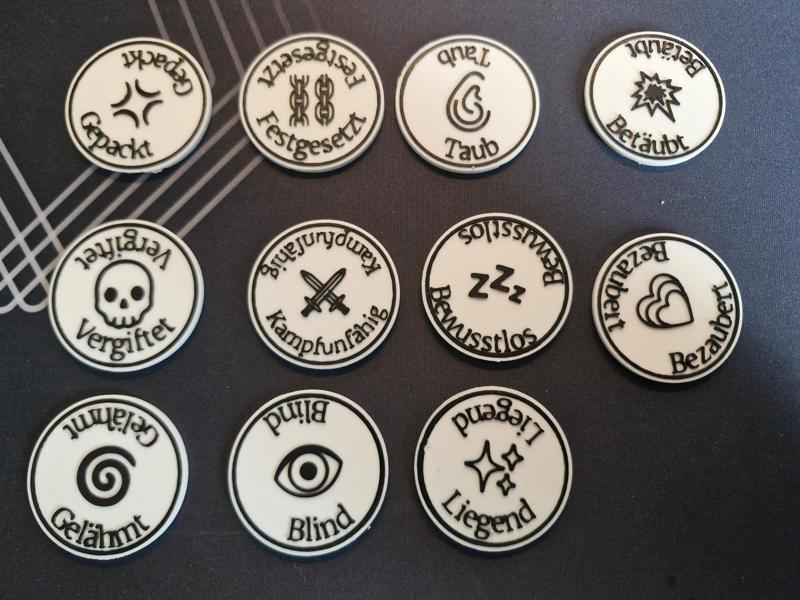 Dungeons & Dragons Status Markers German
