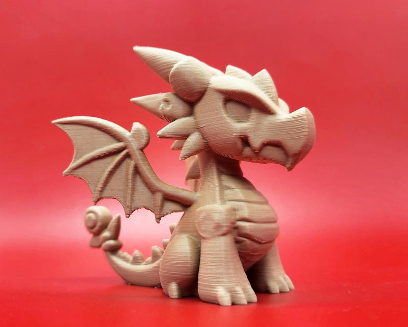 Wood-Carved Dragon Toy #1