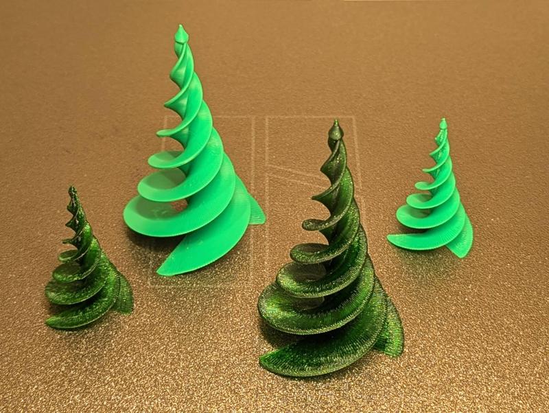Spiral Christmas tree table decor