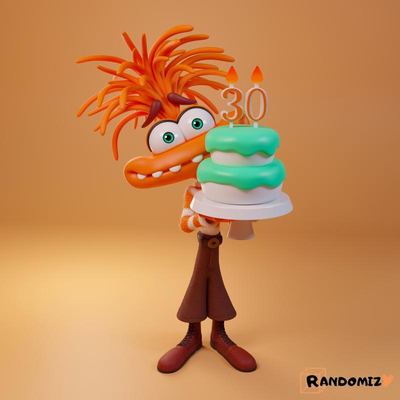 Anxiety (Inside Out 2 Fanart) 30th Birthday [Single Piece]