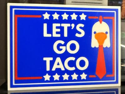 LET'S GO TACO LARGE & SMALL SIGN 