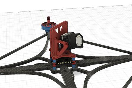 Falkor 7" sub250 Ultralight Frame Cam/vTX mount