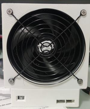 Portable solder fume extractor with Case for 18650 Battery Shield