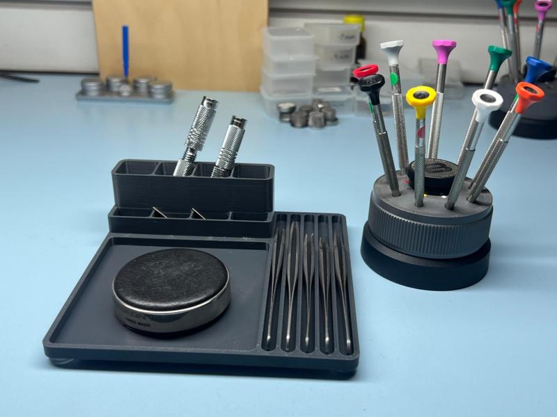 Watch Tool Tray for Tweezers and Bracelet Punch