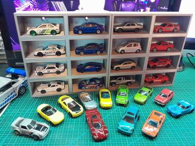 HotWheels / MatchBox / Majorette (or 1:64) wall case modulable system