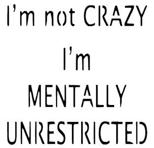 I'm not Crazy stencil