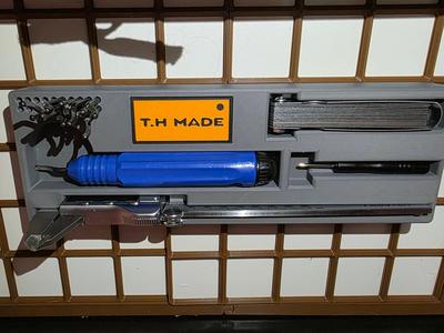 Gridfinity caliper and deburring tool holder 2*6 