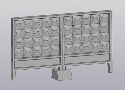 Concrete fence (soviet IZH 31-77 project) in 1/87 scale (H0)