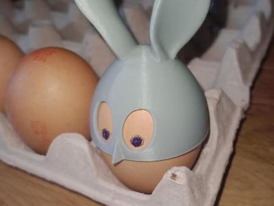 Egg Helmet with Bunny Ears