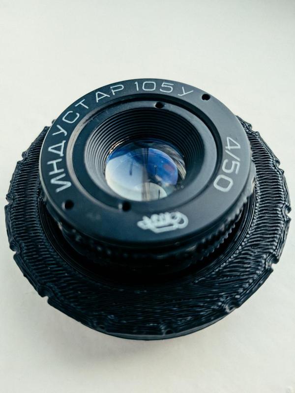 Industar-105U 4/50 adapter for canon EF