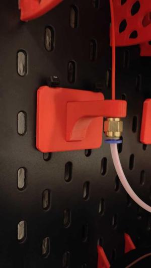 Ikea Skadis pegboard filament guide