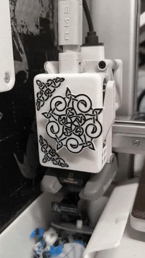 A1/A1 mini extruder cover. Celtic knotwork 2