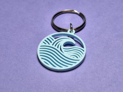 Ocean Wave Keychain Pendant