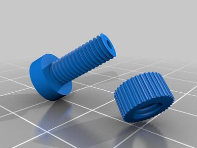 M5-.8x12 Hollow Screw with Knurled Thumb Nut