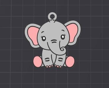 elephant keychain /necklace charm(free commercial)