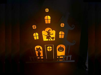 Halloween Decorative House – easy to print & illuminates