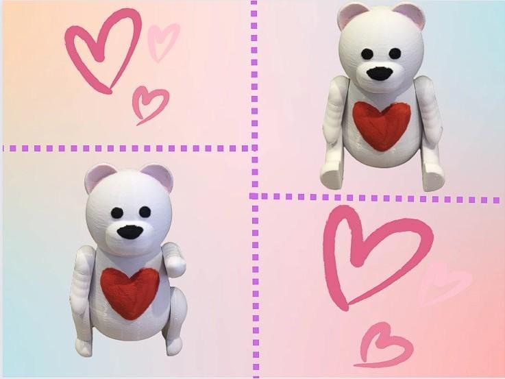 Valentine's Day Articulated Bear