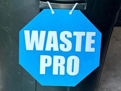 Waste Pro Stop Sign