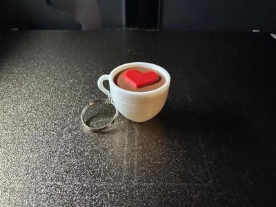 Coffee Keychain Multi-Part No AMS