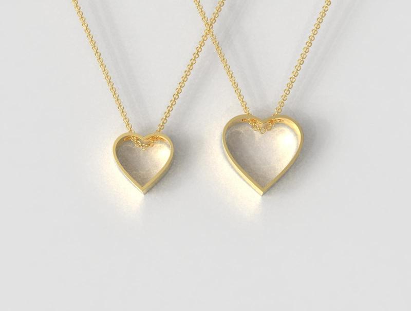 Minimalist Hearts Pendant - 2 sizes