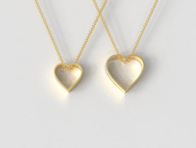 Minimalist Hearts Pendant - 2 sizes