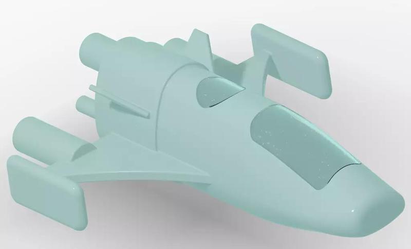 Cartoon Space Ship Toy