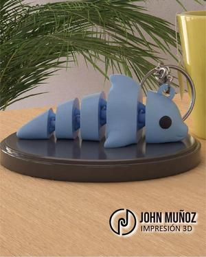 Blu The Dolphin  Articulated Version and Keychain