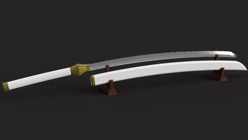Bleach - Kenpachi Zaraki Zanpakuto - Katana - Scabbard