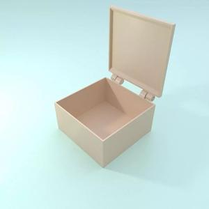 Printable box with hinges - one part only