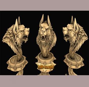 Wolf STL model, CNC router engraver, artcam, aspire, cnc files, wood, art, wall decor, CNC