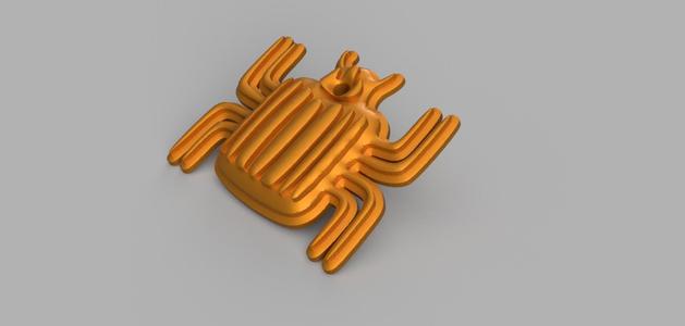Aztec Key Ring - Oil Beetle - They were associated with renewal and resurrection.