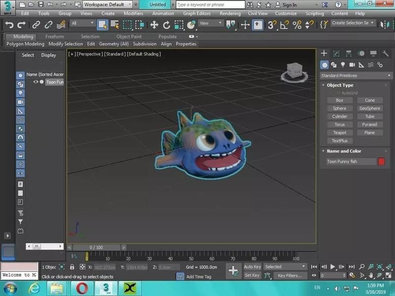 Cute toon fish 3D print