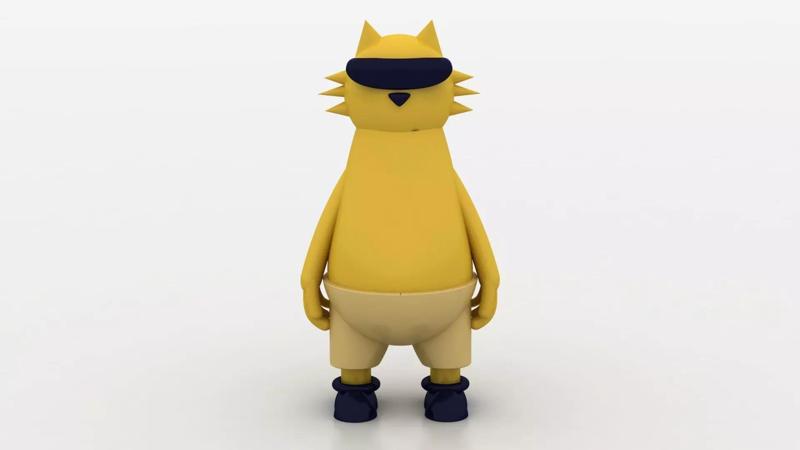 cyber cat toy 3D printable model