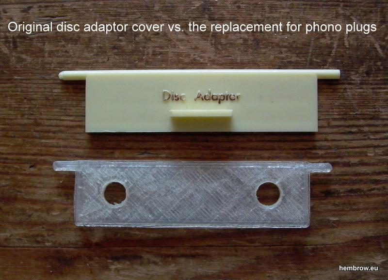 Quad 33 control amplifier disc adaptor cover for use with phono plugs
