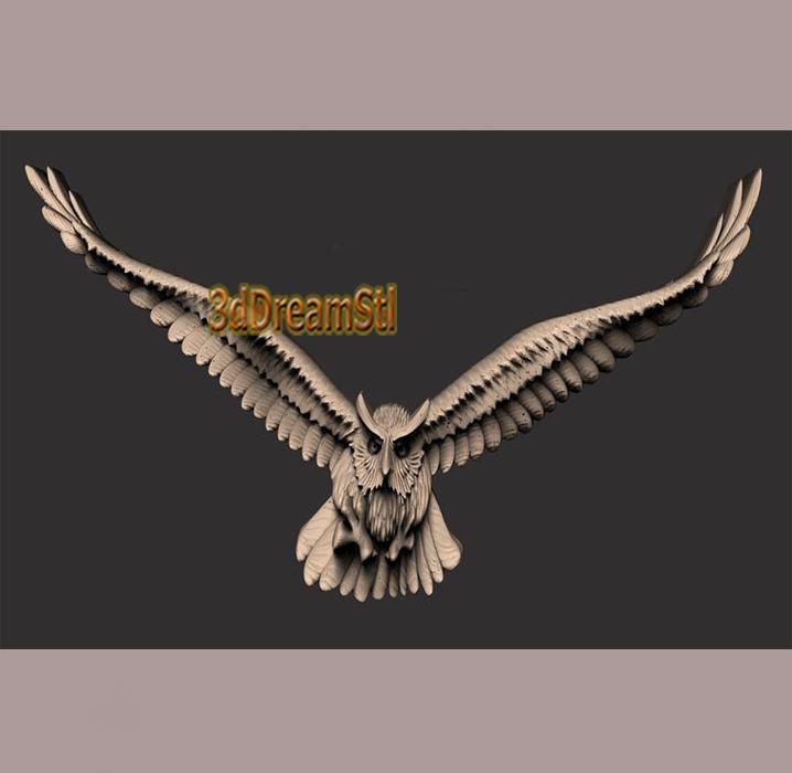 owl 3, STL model, CNC router engraver, artcam, aspire, cnc files, wood, art, wall decor, CNC
