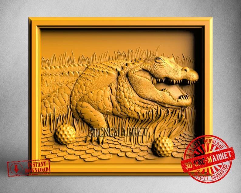 Alligator STL, Alligator 3d figure, stl, 3d printer STL files, 3d printing stl, best stl, STL files, stl file 3d printing