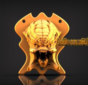 predator on the wall STL model, CNC router engraver, artcam, aspire, cnc files, wood, art, wall decor, CNC
