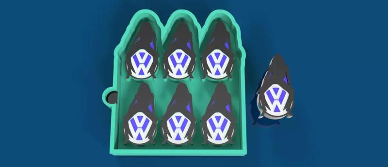 VW Bombshell Freshie Mold 4 Cavity