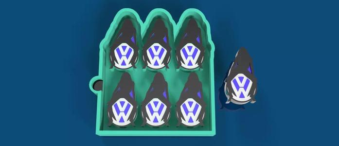 VW Bombshell Freshie Mold 4 Cavity