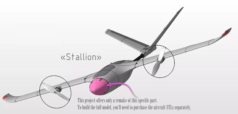 Nose Clean without cam hole - for Flyghtory Stallion