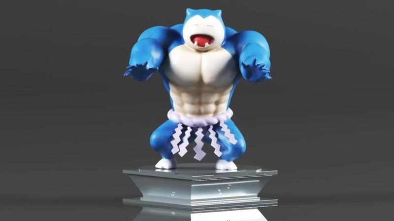 Figura de accion Pokemon Snorlax Bodybuilder Maromba Sumo
