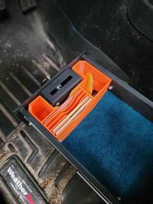 Card Organizer for Bestop Jeep Under Seat Lock Box