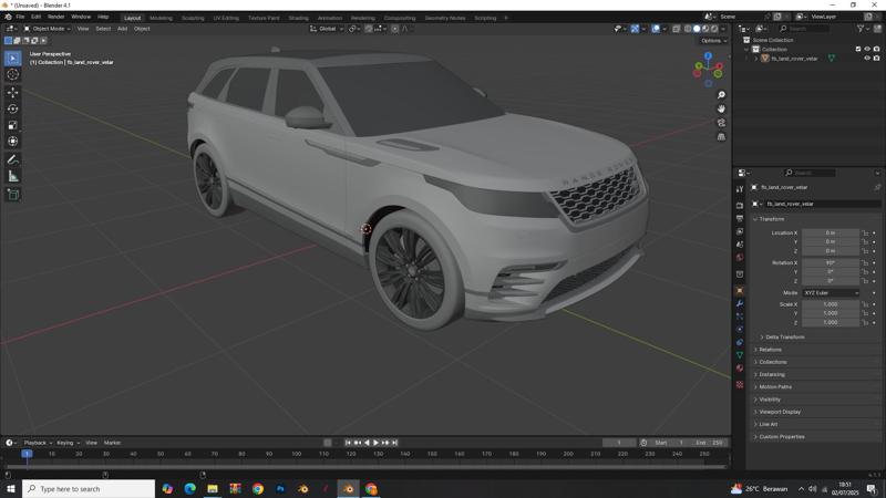 LAND ROVER VELAR 3D CAR