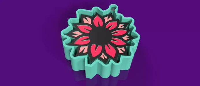 Flower Round Versatile Mold for Silicone Casting