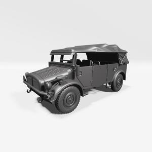Vintage Military Car with Canvas Roof – 3D Printable Model