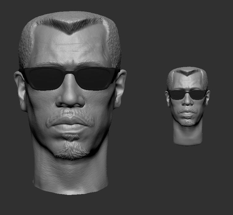 1/6 1/12 Marvel Blade Frank Blade Wesley Snipes Deadpool & Wolverine headsculpt