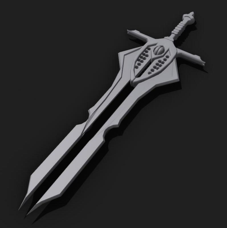 Fantasy Split Blade Sword