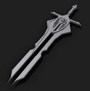 Fantasy Split Blade Sword