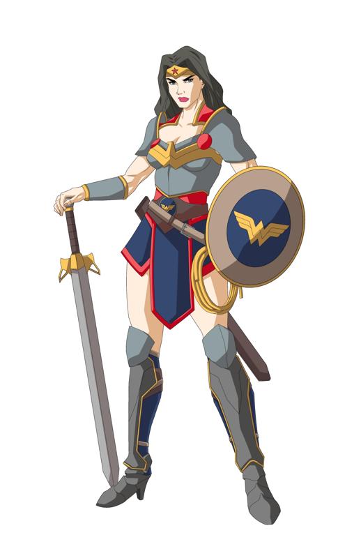 Medieval Wonder Woman Statue